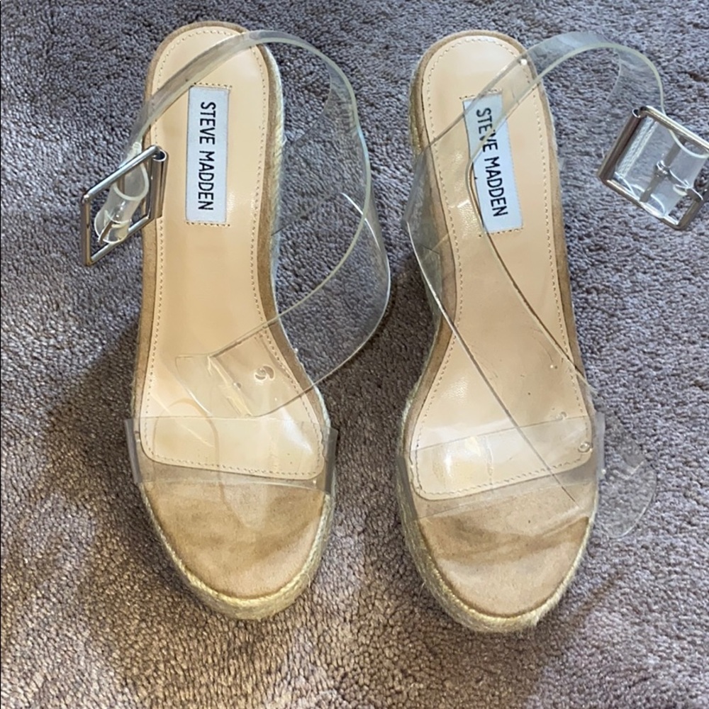 Clear Steve Madden wedges